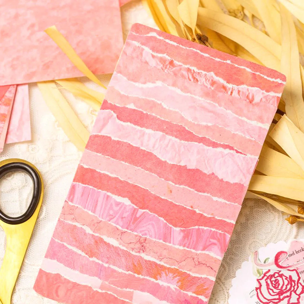 Colorful  Background Craft Paper Junk Journal Planner Scrapbooking