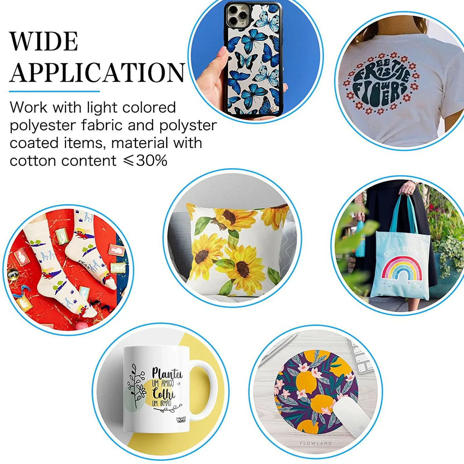 HTVRONT 150 Sheets 8.5 x 11 Inch Sublimation Paper 120g Heat Transfer Paper