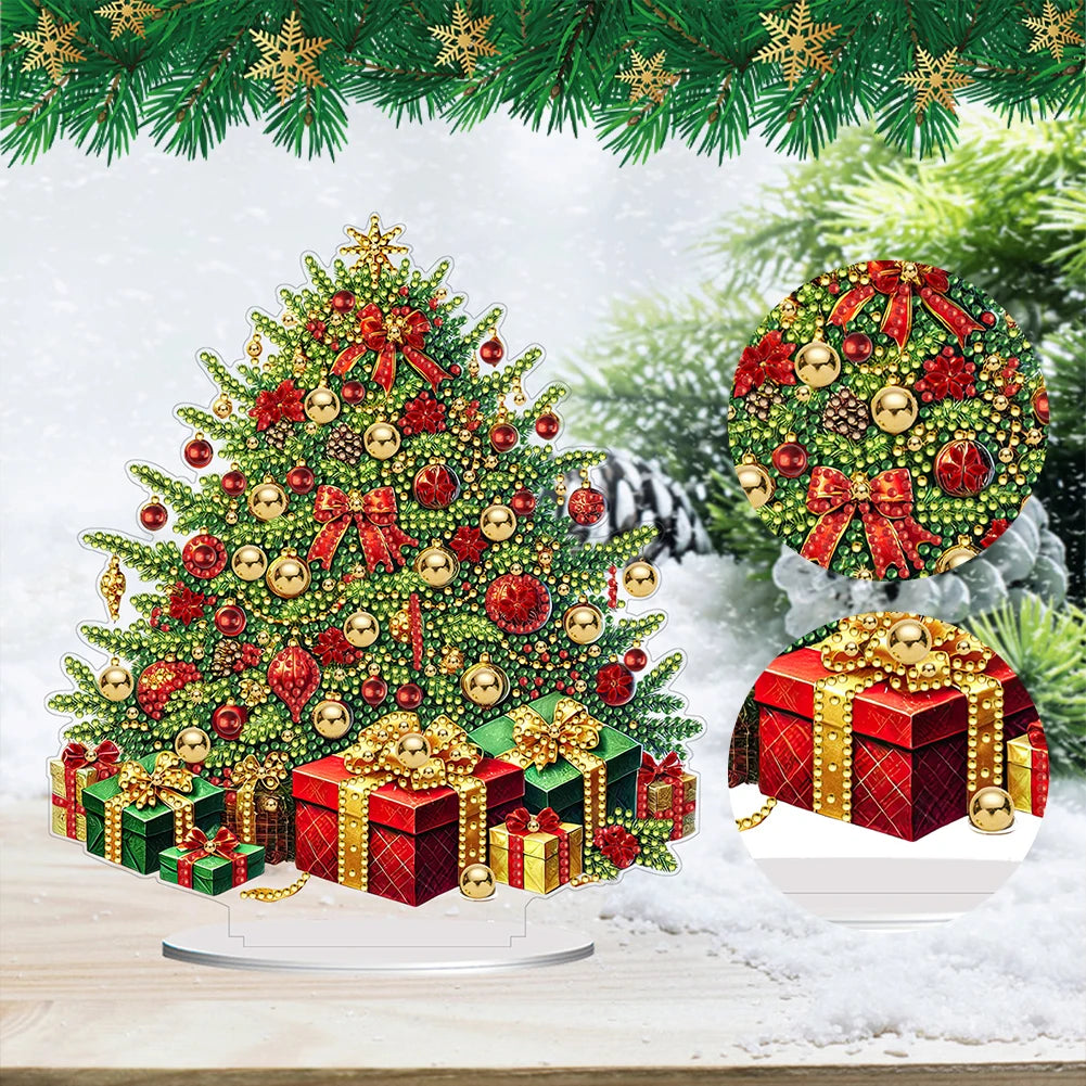 2D Flat Xmas DIY Diamond Painting Tabletop Ornaments Kit