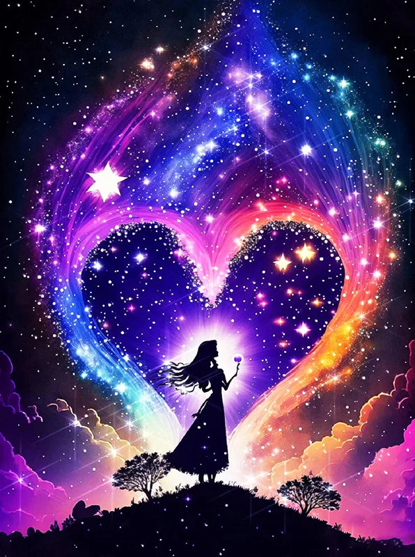 5D Diy Diamond Painting Fantasy Moon Tree Landscape kit