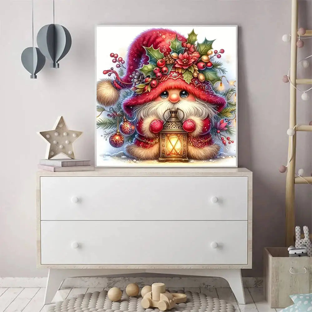 Mosaic Santa Claus Painting Dwarf Diamond art