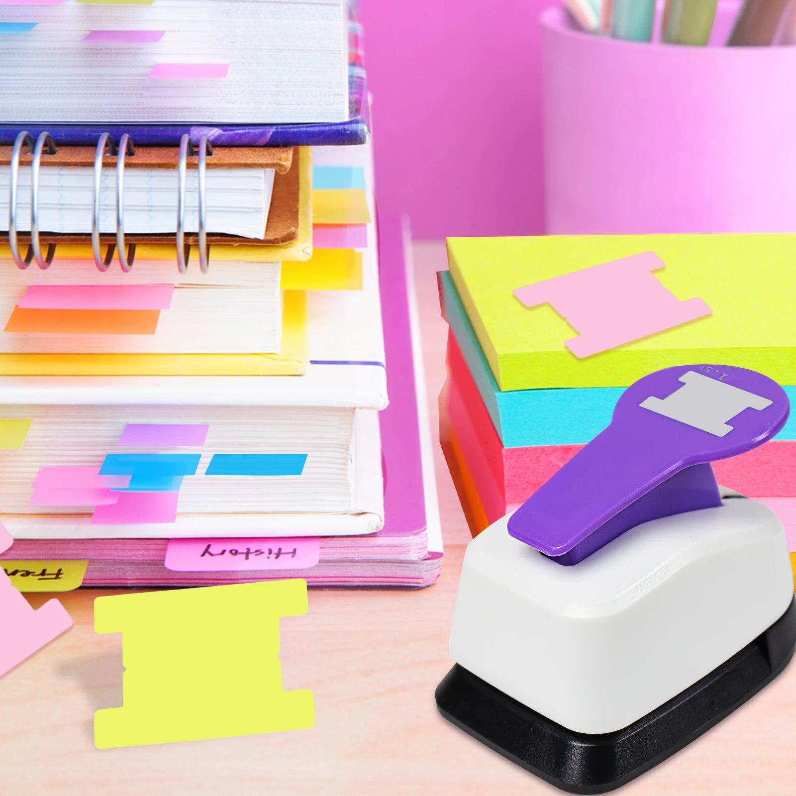 Loose Leaf Binder Tab Planner Paper Cutter Mushroom Hole Puncher 4mm folder notebook portable for a3 a4 a7 DIY Tabs Index Paper