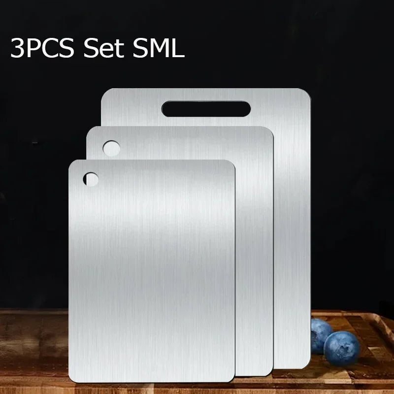 3PCS Bamboo Cutting Board Solid Wood Non-slip