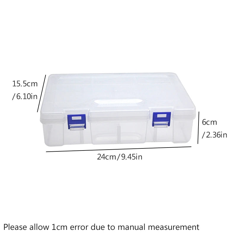1/3/5pcs Transparent plastic storage box