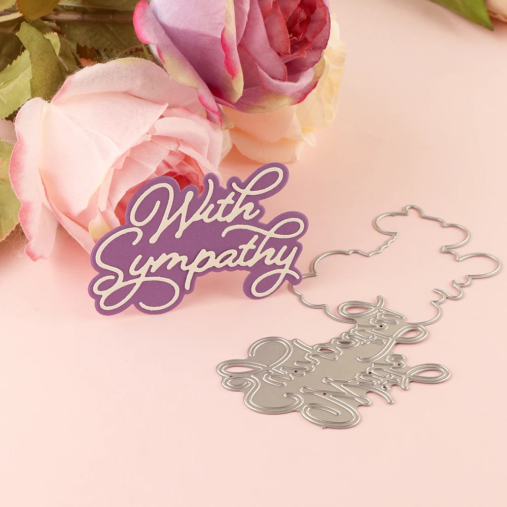 Happy Festive Birthday Wishes Metal Cutting Dies Sentiments Words Diecut Set For DIY Scrarpbooking Paper Crafts Cards Making New