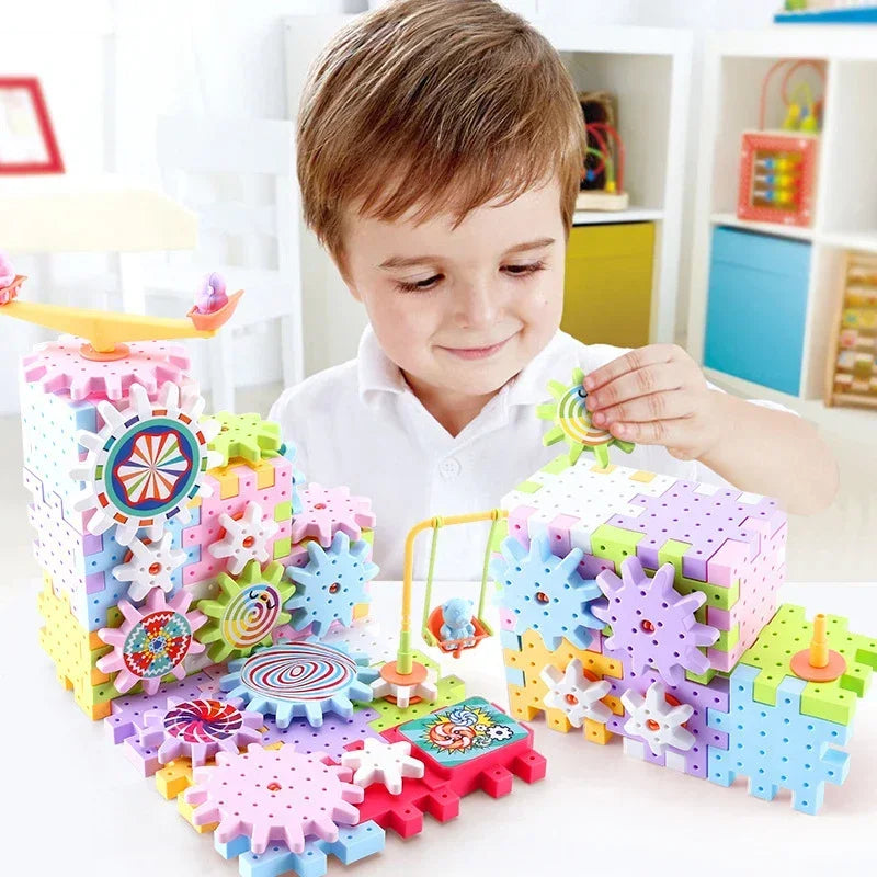 Educational Toys for Kids Children Gear Blocks Building Toys