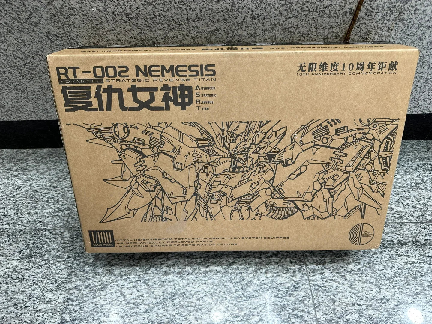 RT-002 NEMESIS 1/100 Assembling Model Mecha Model Pvc Toys