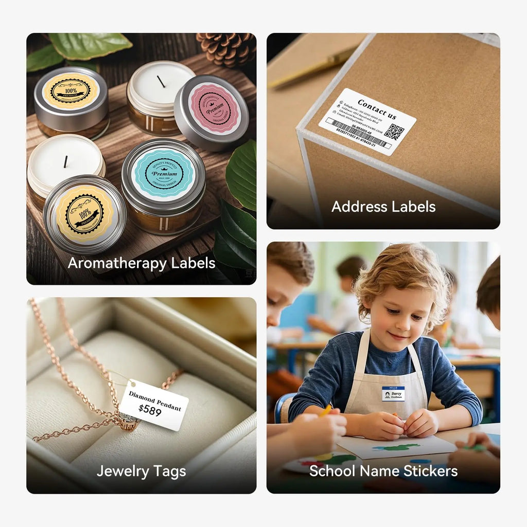 Niimbot B1 Label Maker Bluetooth Portable 2 inch Thermal Label Printer with Large Waterproof Tape for Small Business Office Home