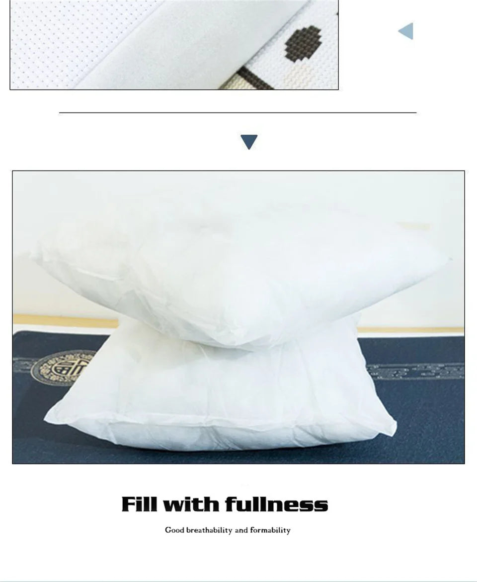 Cat Cross Stitch Pillow Kit Flower Printed Canvas 11CT Needlework Set Cartoon Handmade Craft Living Room Accessories