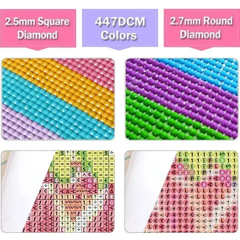 AB Diamond Painting Halloween Skull 5D Diamond Painting Set (Suitable for Beginners) DIY Mosaic Pumpkin Painting Decoration