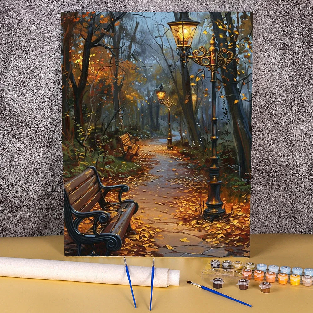 40x50cm Frameless Paint By Numbers Scenery On Canvas