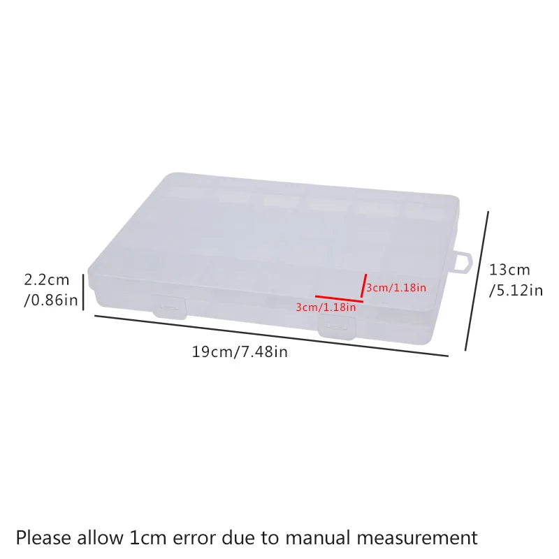 1/3/5pcs Transparent plastic storage box