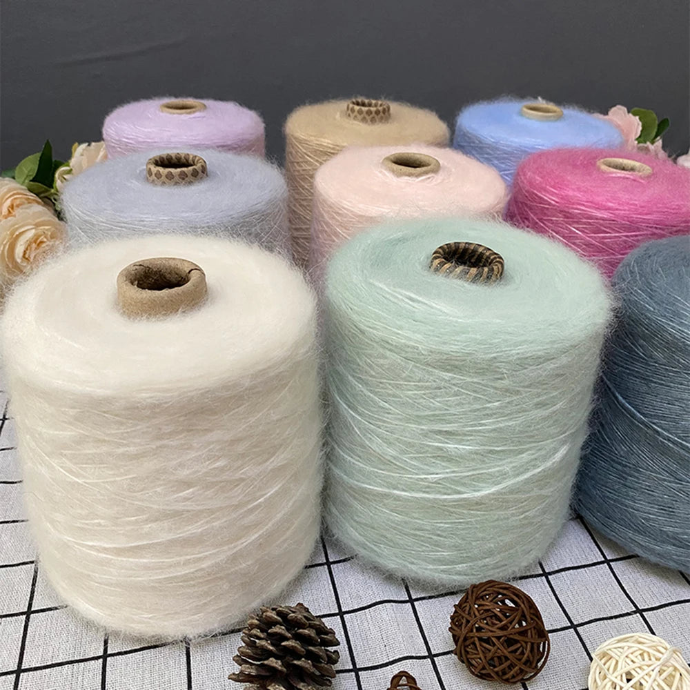 500G/PC Mohair Yarn High Quality Super Soft And Warm