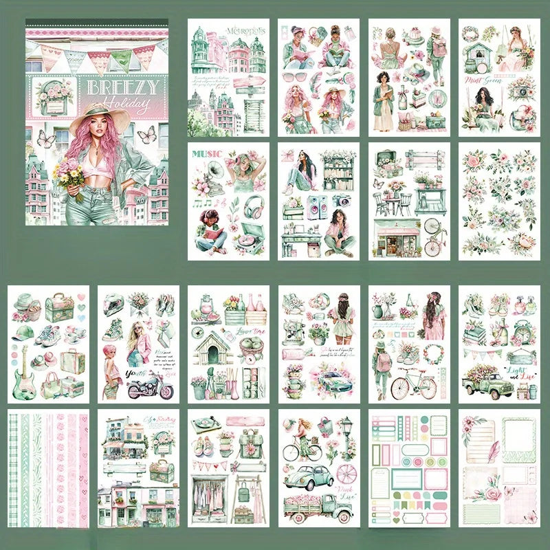 Die-Cut Scrapbooking Stickers for Journaling,