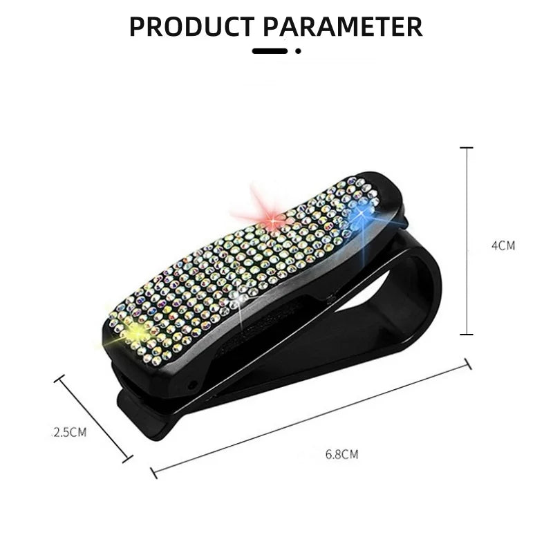 Sunglasses Clip Car Sunshades Sun Visor Rhinestone