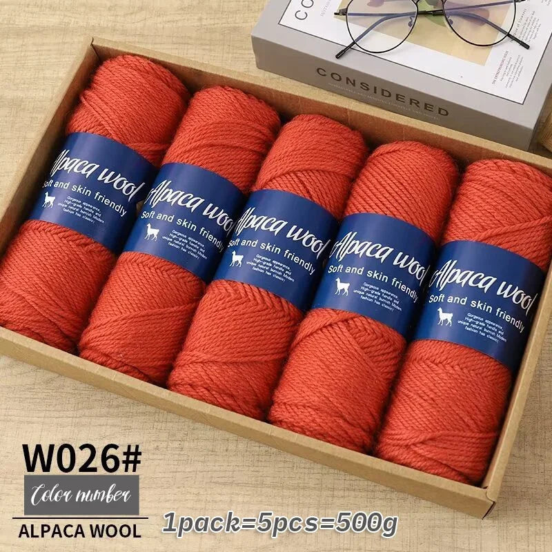 500g alpaca wool yarn, coarse yarn