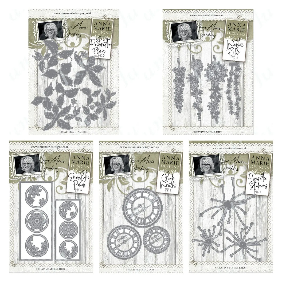 Garden, Birds, Wreath, flowers  Trio Die Set Metal Cutting Dies