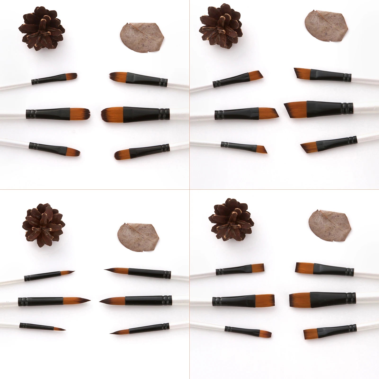 24pcs Artist Paintbrush Round Brushes with Nylon Hair
