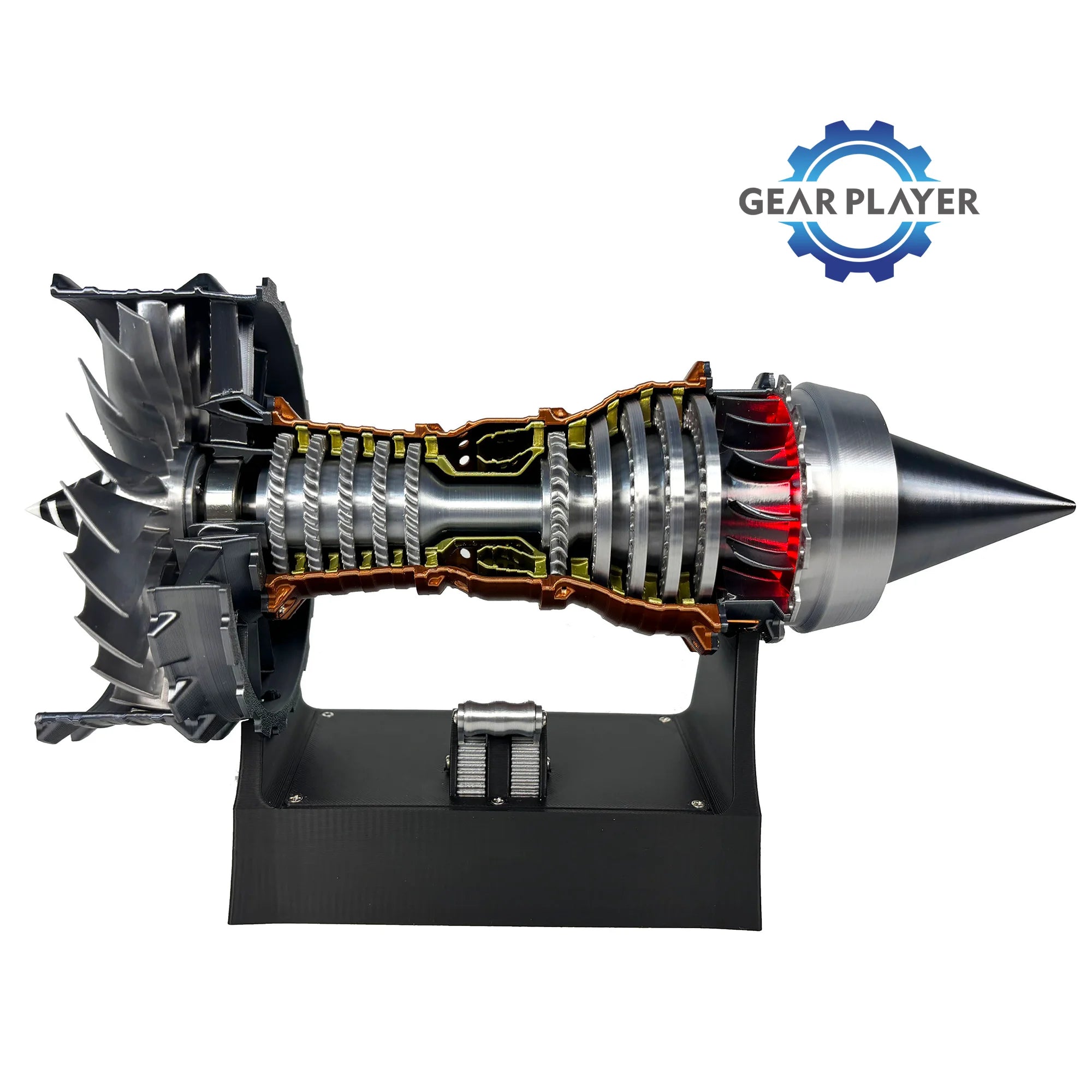 Turbojet Engine Model Kit Adjustable Speed Tail Flame Simulation