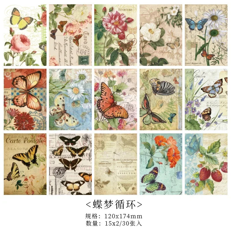 Retro Classical Letters Maps Roses Literary  Decorative Decoupage Paper Collage