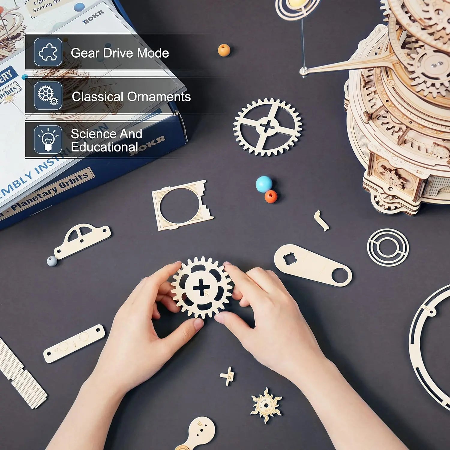 Robotime Rokr 316PCS Rotatable Mechanical Orrery