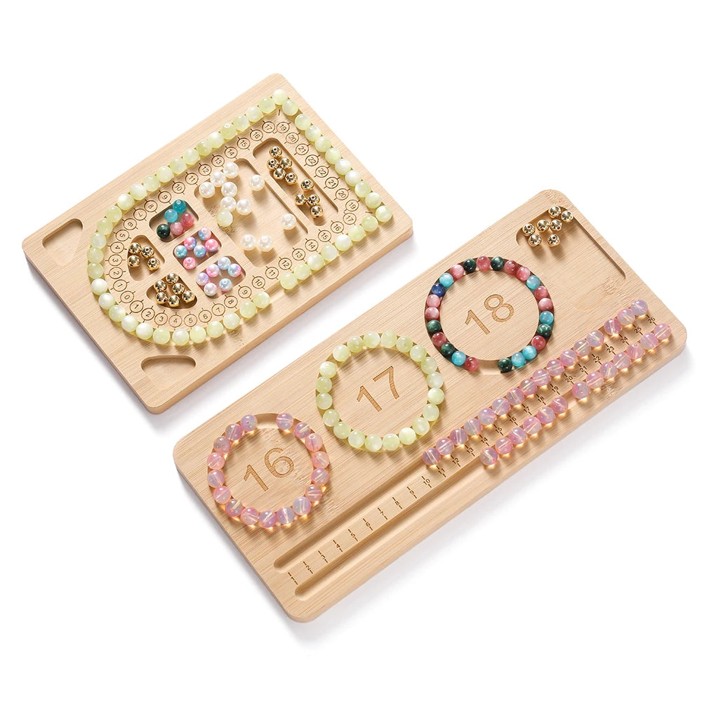Wooden Flocked Beading Tray various lengths