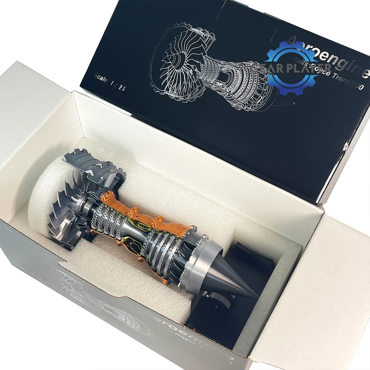 Turbojet Engine Model Kit Adjustable Speed Tail Flame Simulation