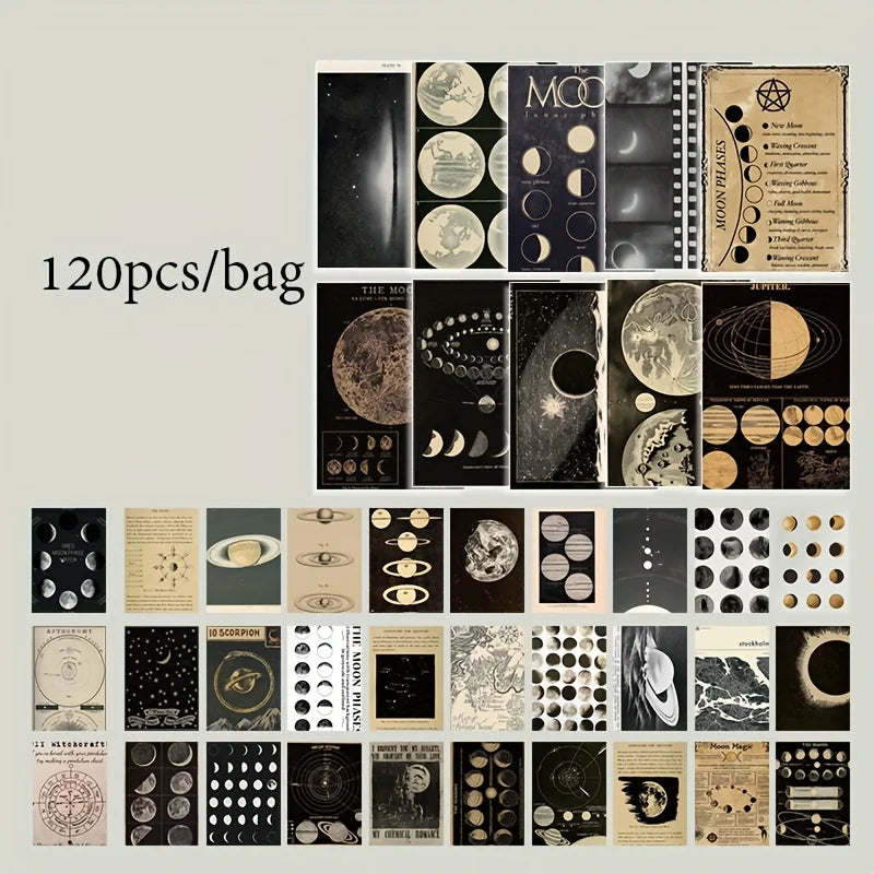 6 Sets Poetry of Nature Vintage Scrapbook Paper DIY Decorative Collage Background Pages, for Artistic Crafting