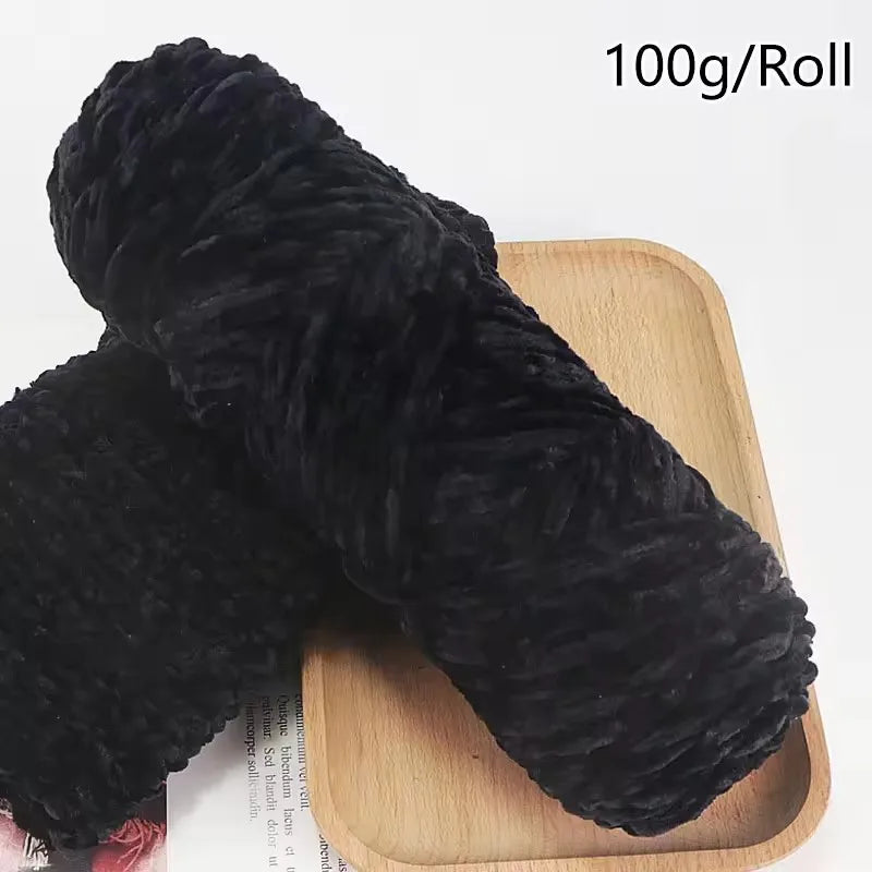 Thick Chenille Velvet Yarn 100g/Roll