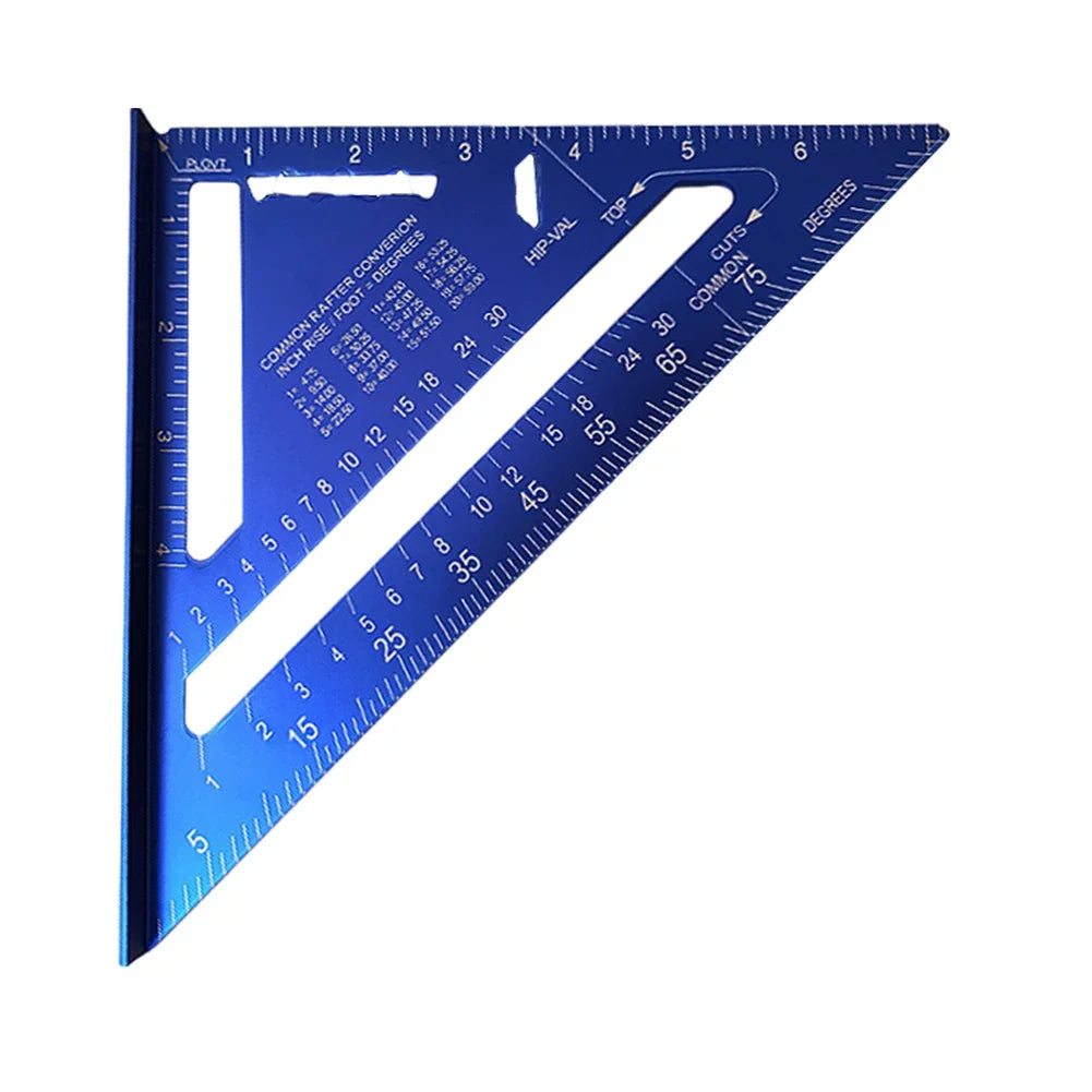 7 Inch Triangle Ruler High Precision Speed Square Angle Protractor 90° Triangle Carpenter Square Ruler Wood Working Tools