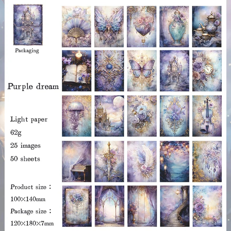 Vintage scrapbooking material paper handmade