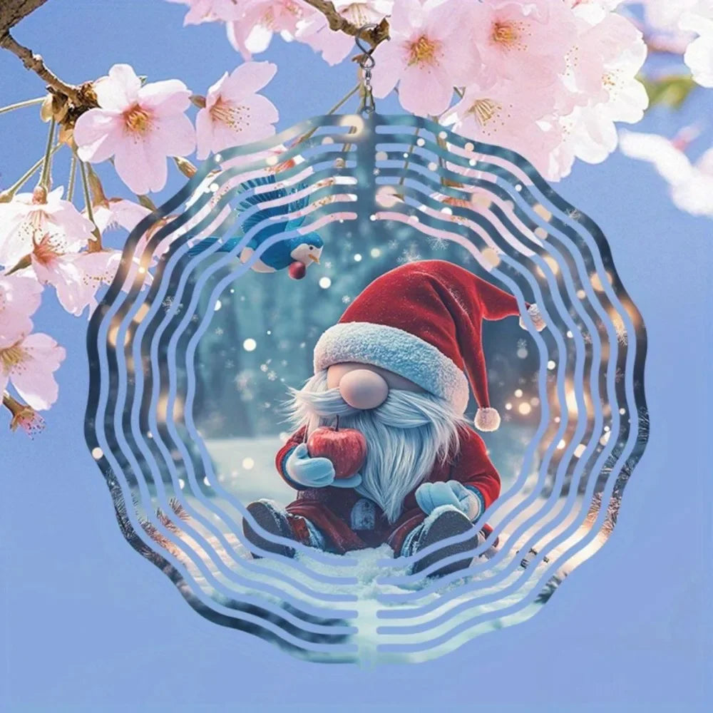 Christmas Gnome 3D Metal Wind Spinner