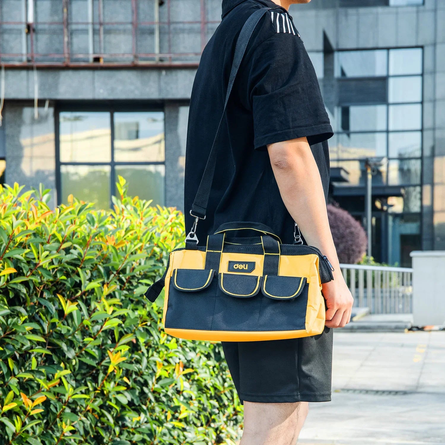 Deli Thickened Toolbox Oxford Cloth Multifunctional Maintenance Tool Box Household