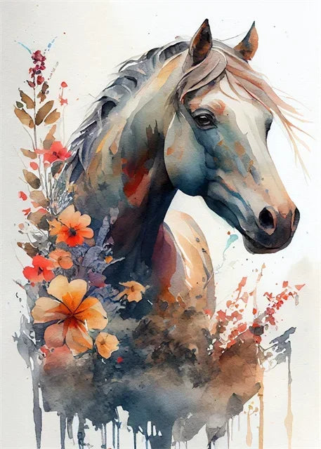 Horse Watercolor Canvas Oil Painting Prints