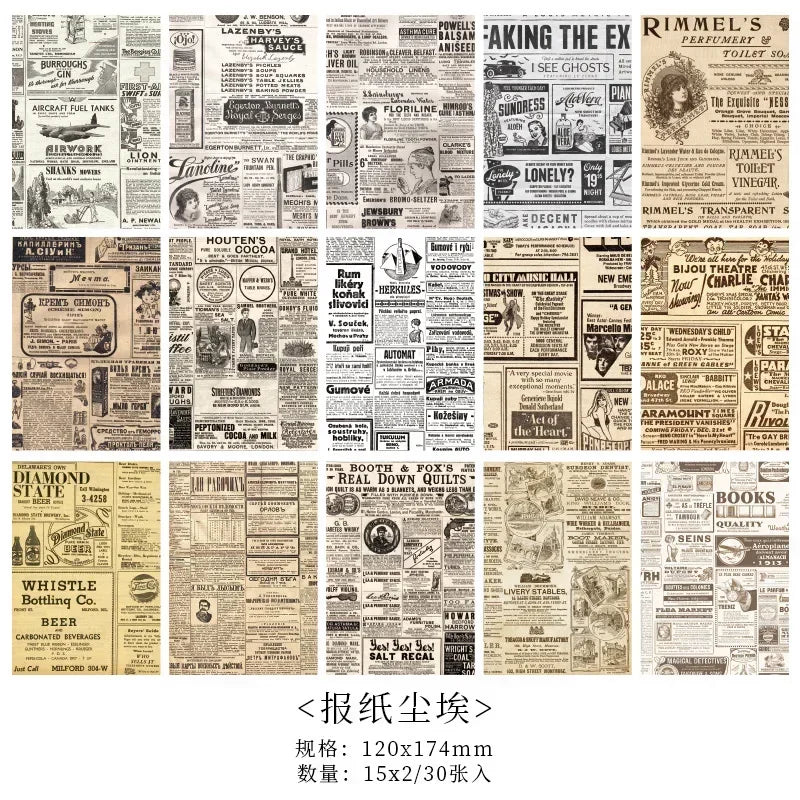 Retro Classical Letters Maps Roses Literary  Decorative Decoupage Paper Collage