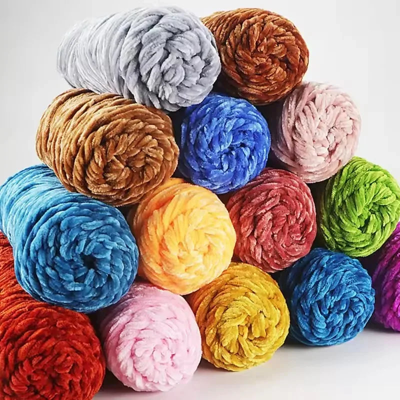 Thick Chenille Velvet Yarn 100g/Roll