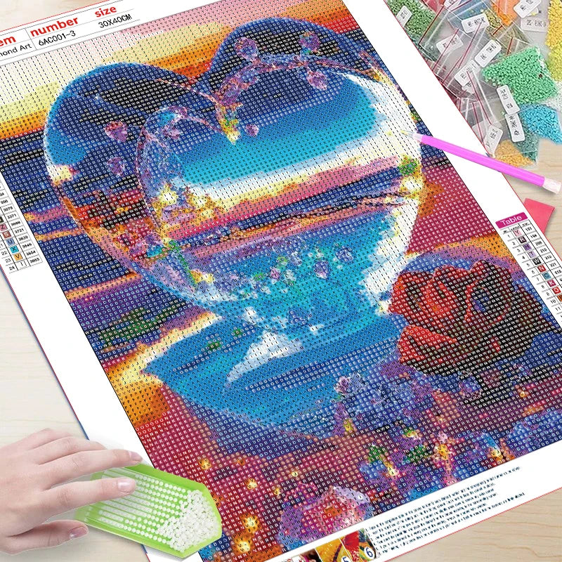 1-piece DIY seaside landscape pattern full diamond art