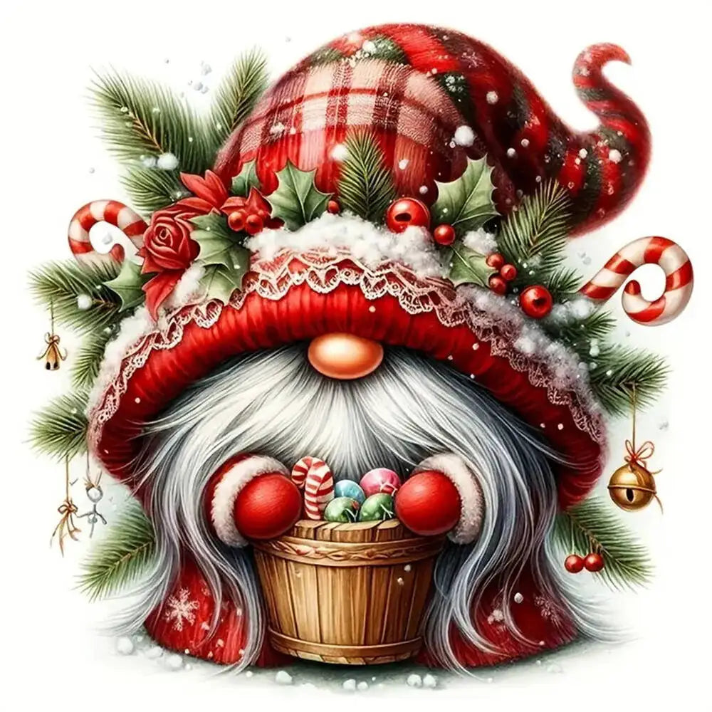 Diamond Mosaic diamond rhinestones Gnome  Santa Claus  Christmas