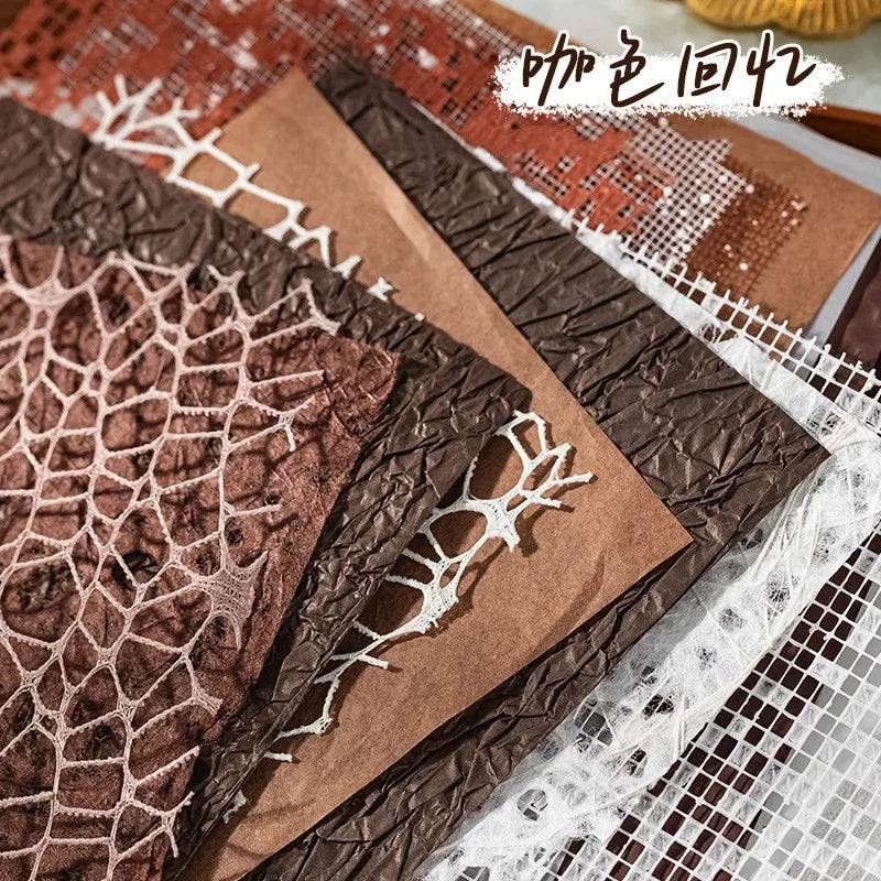 16Pcs Vintage Mixed Special Paper Gauze Scrapbooking Paper