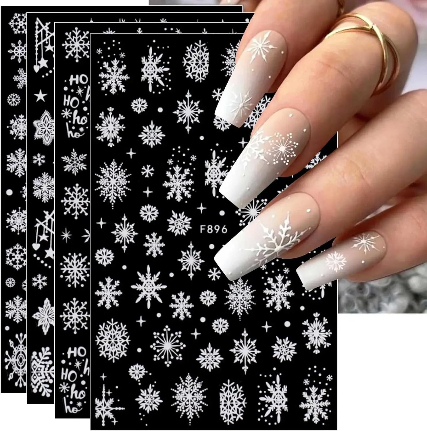sNew Winter Snowflake Nail Stickers,