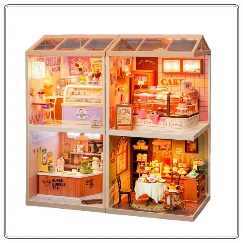 Rolife Super World Cake Shop Building Blocks Assembling