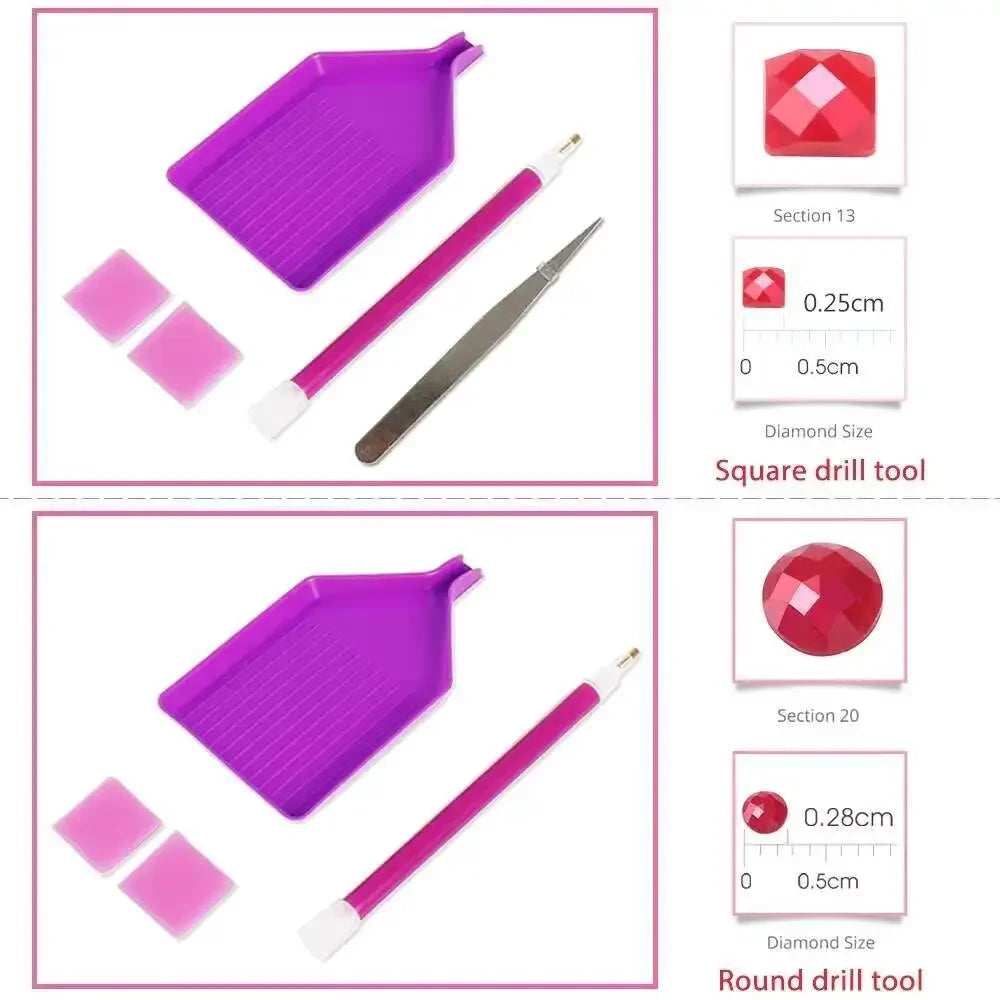 5D DIY Diamond Painting Christmas  Cozy Winter Scene Rhinestone