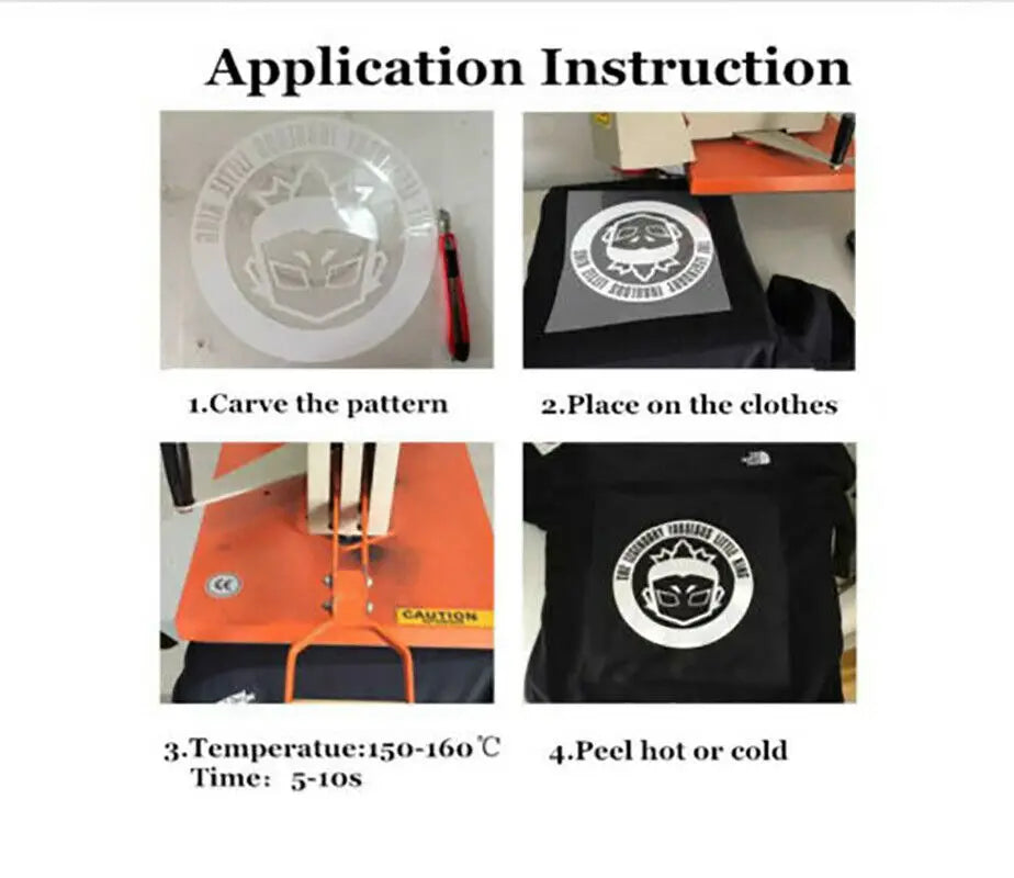 PU Heat Transfer Vinyl Hot Press Iron-on Tshirt T Clothing Christmas Halloween Decor for Cameo