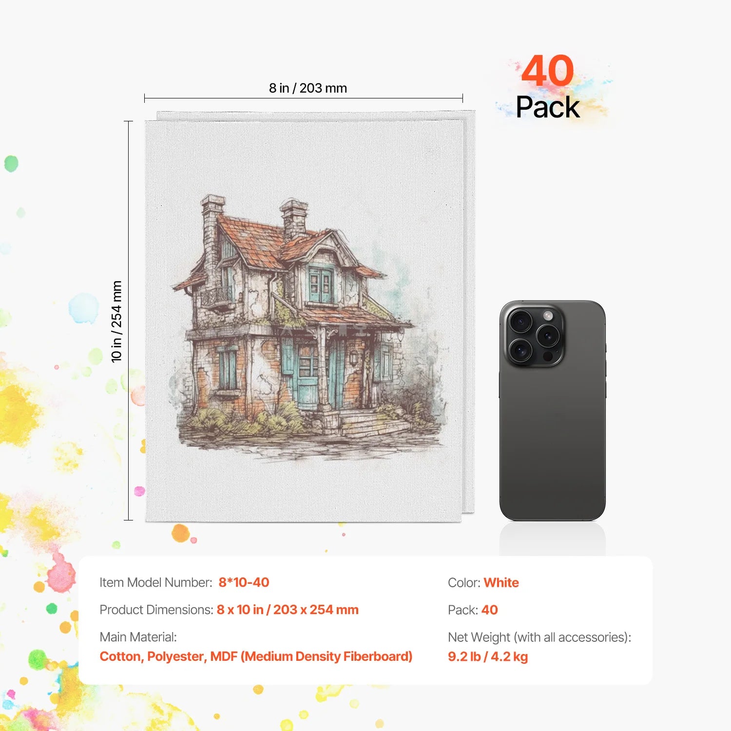 Canvas Boards Painting White