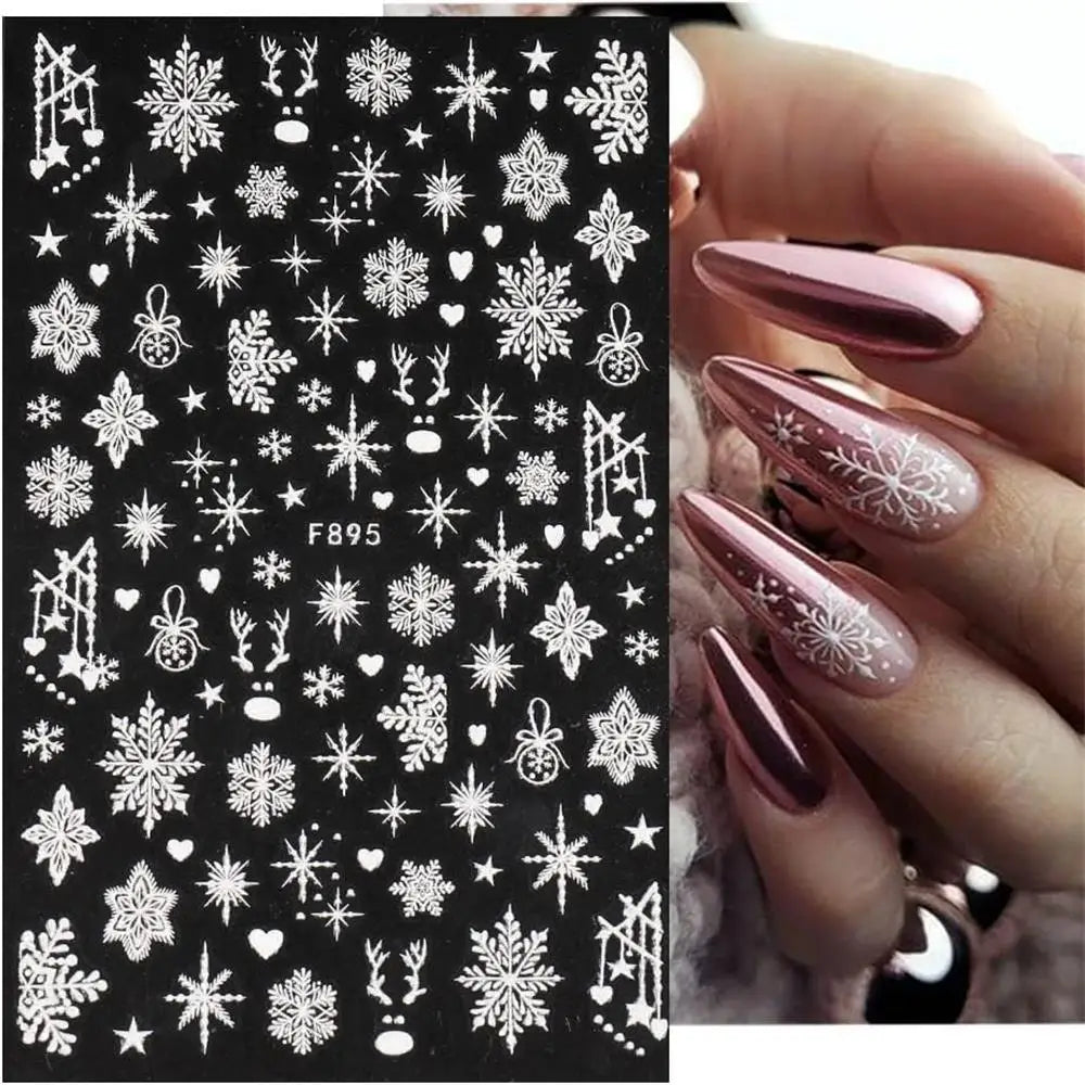 sNew Winter Snowflake Nail Stickers,