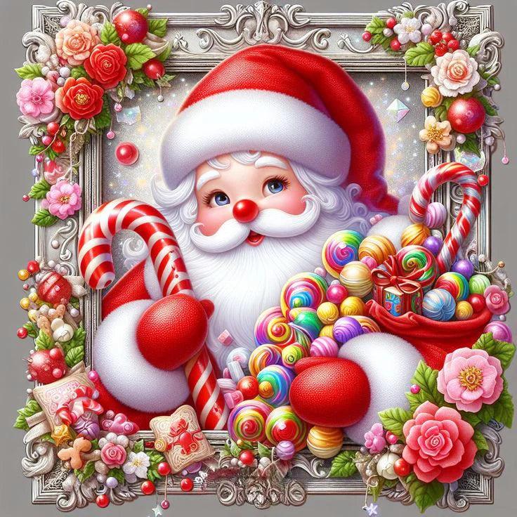 Huacan DIY Embroidery Santa Claus Complete Kit 5D Cross Stitch Landscape Snowman Winter Unique Christmas Gift Modern Home Decor