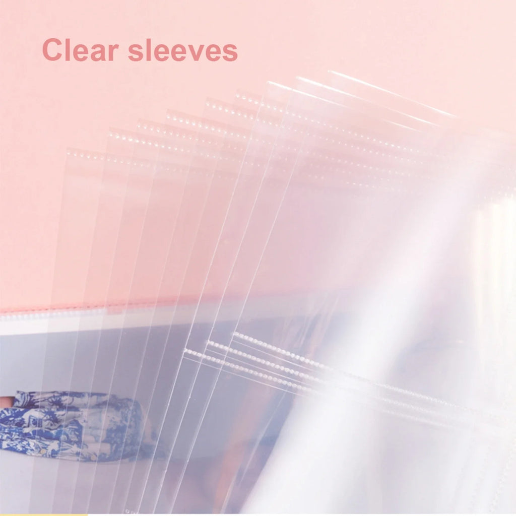 A4 Clear 10 Pcs Photo Album Refill Pages File Protector 4 Hole 6×4 10×15 4 Ring Binder Photocards Postcard Card Notebook