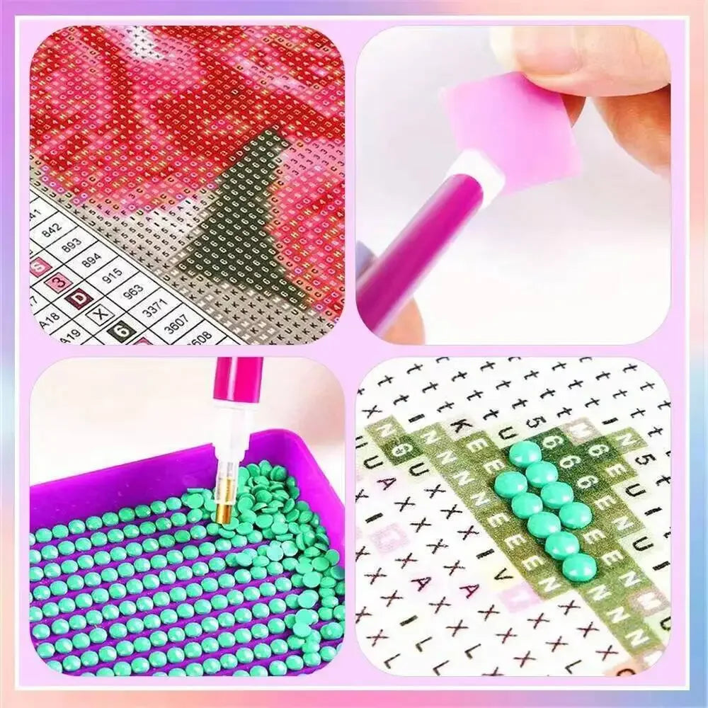 5D DIY Diamond Painting Christmas  Cozy Winter Scene Rhinestone