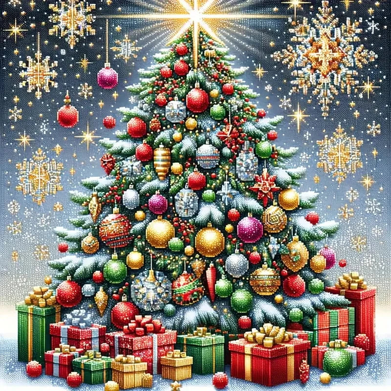 5D DIY Diamond Painting Christmas  Cozy Winter Scene Rhinestone