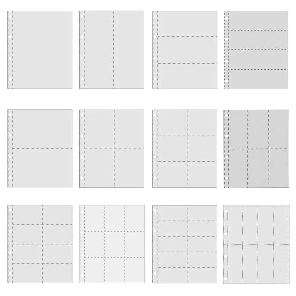 A4 Clear 10 Pcs Photo Album Refill Pages File Protector 4 Hole 6×4 10×15 4 Ring Binder Photocards Postcard Card Notebook